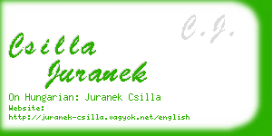 csilla juranek business card